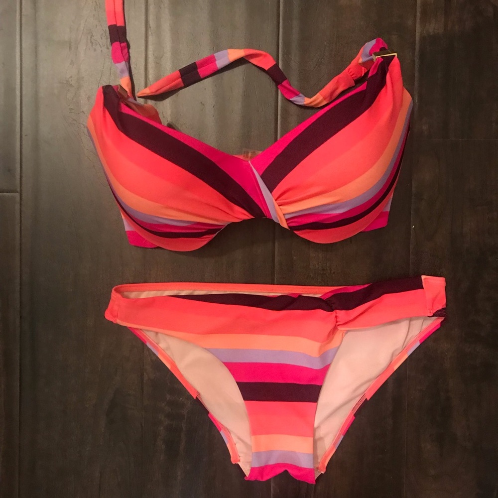 VS Multi Color Striped Bikini